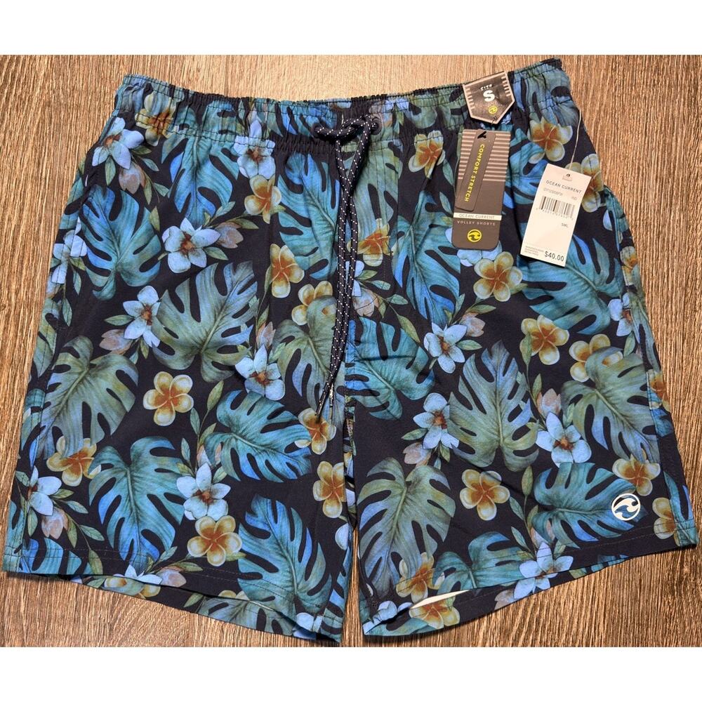 NWT Ocean Current Comfort Stretch Volley Shorts Mens Small Swim Trunks Shorts